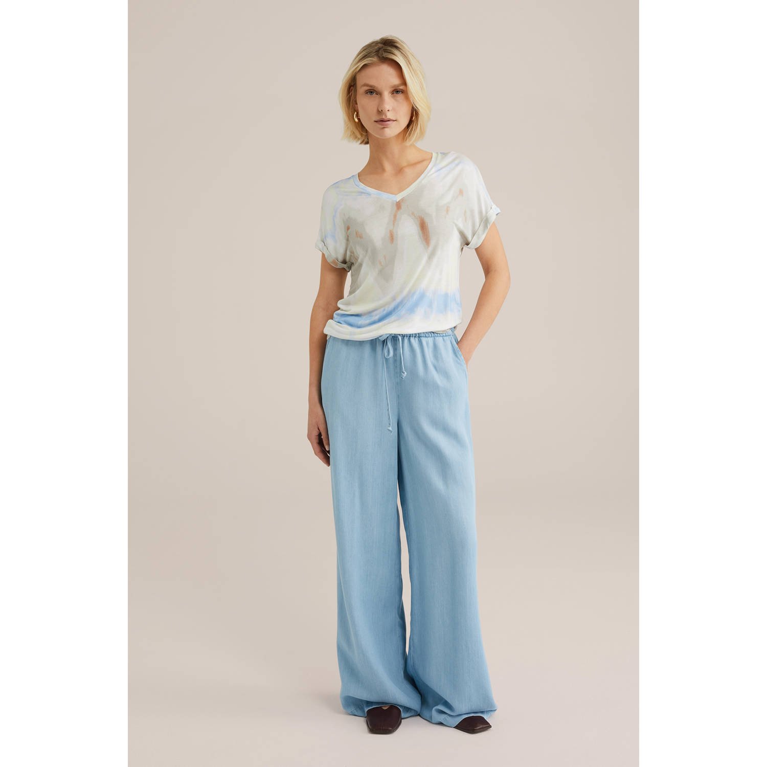 WE Fashion top lichtblauw