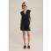 WE Fashion straight fit playsuit donkerblauw