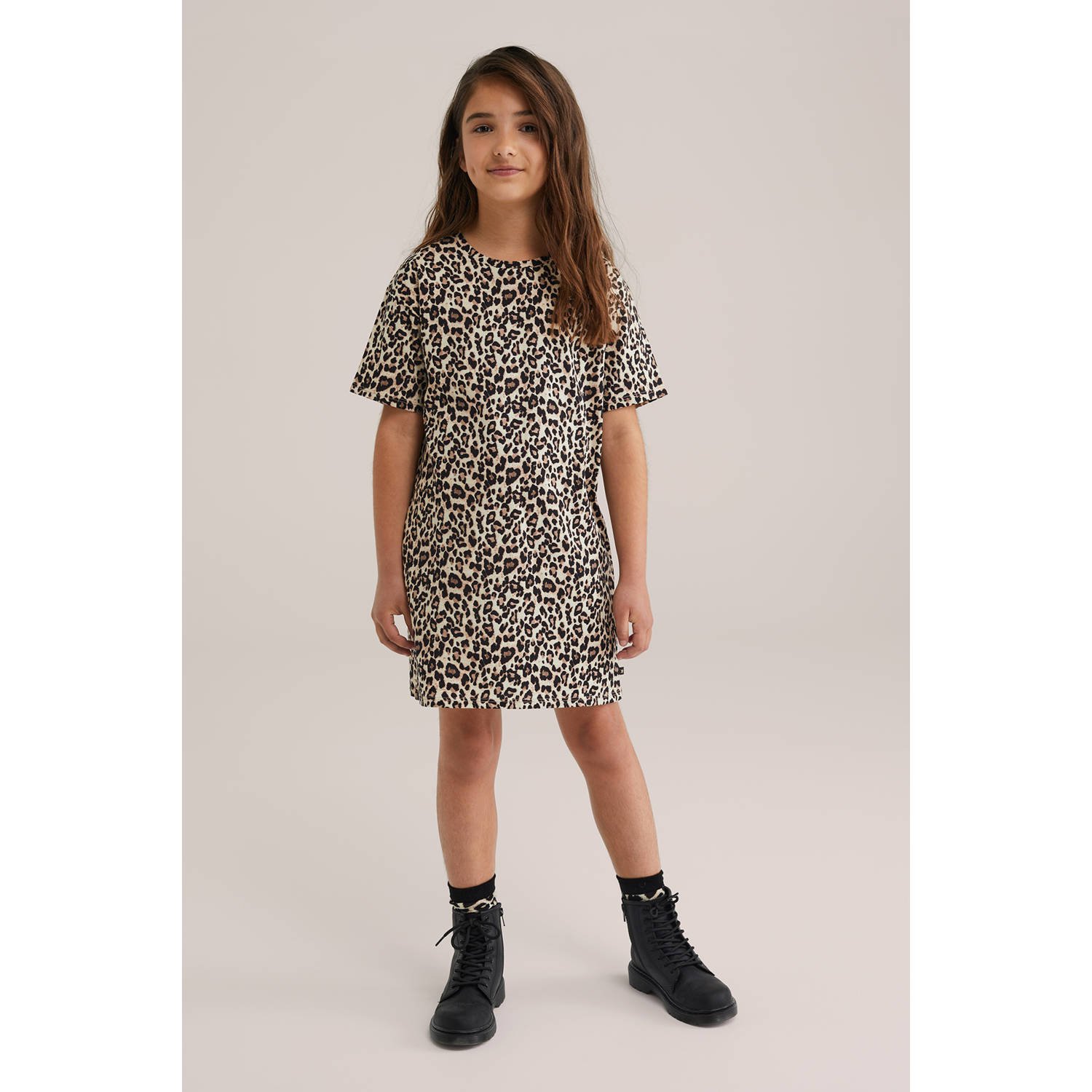 WE Fashion t-shirtjurk beige