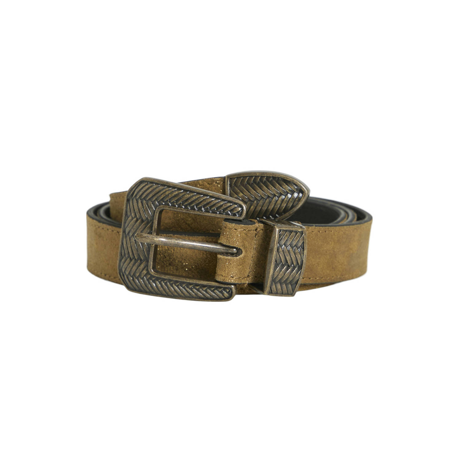 VILA leren riem VISANSA bruin