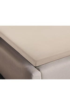 katoenen hoeslaken topmatras beige
