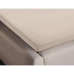 katoenen hoeslaken topmatras beige
