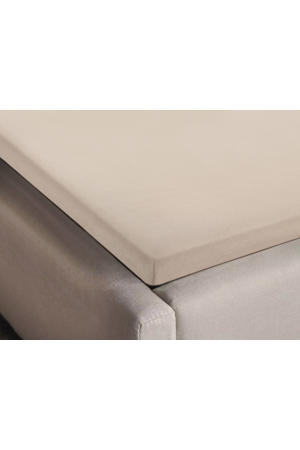 katoenen hoeslaken topmatras beige