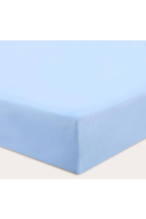 basis baby hoeslaken wieg 80 x 40 cm lichtblauw