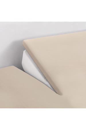 katoenen hoeslaken splittopper beige