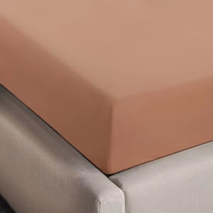 basis hoeslaken bruin roze