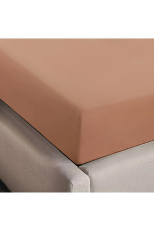basis hoeslaken bruin roze