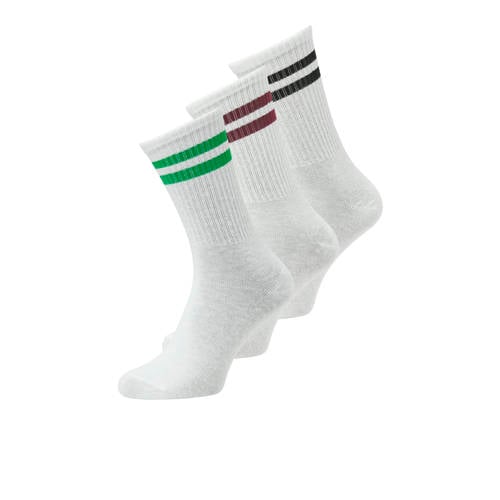 JJXX sokken JXBASIC - set van 3 wit/groen afbeelding