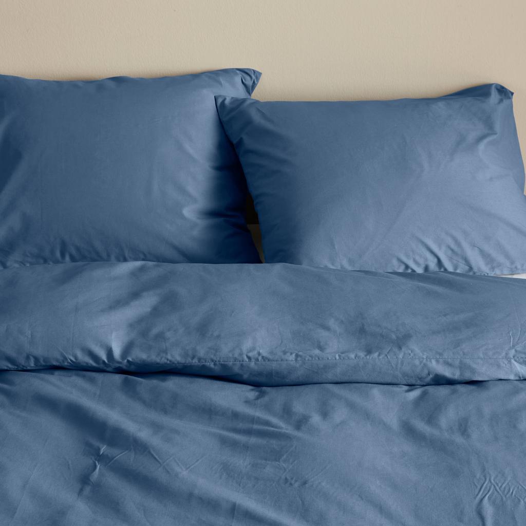 NOUS Living basis dekbedovertrek 2-persoons - blauw (200x200 cm)