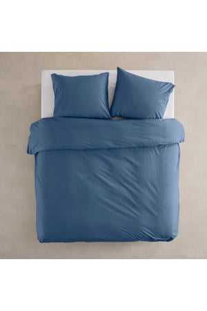 basis dekbedovertrek 2-persoons - blauw (200x200 cm)