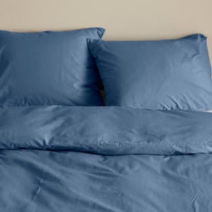 basis dekbedovertrek lits-jumeaux - blauw (240x220 cm)