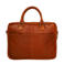 Manfield  16 inch leren laptoptas cognac