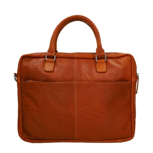 Manfield 16 leren laptoptas cognac afbeelding