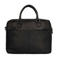 Manfield  16 inch leren laptoptas zwart