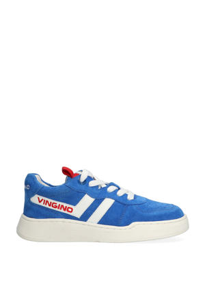 suède sneakers blauw
