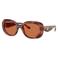 Coach zonnebril  CR609 met tortoise print bruin