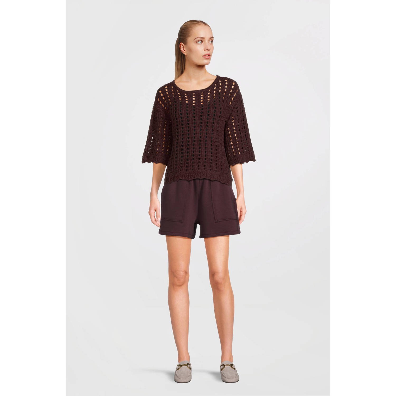 MSCH Copenhagen regular waist sweatshort bruin