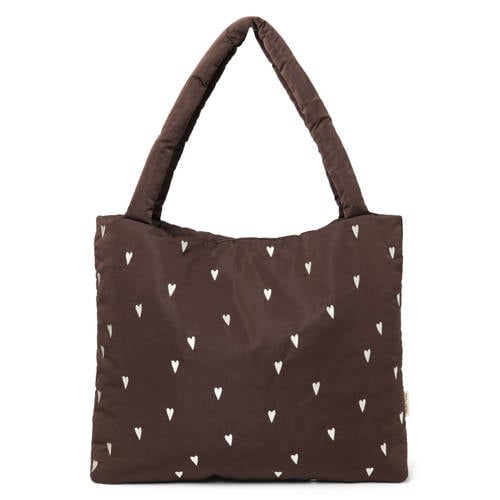 Studio Noos luiertas Puffy Hearts Mom Bag bruin afbeelding