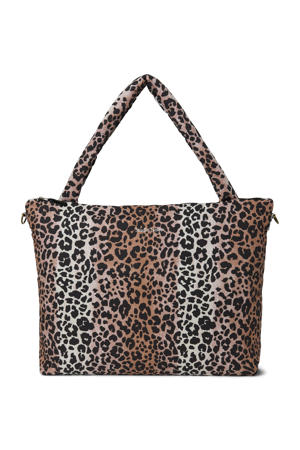 luiertas Hazel Soft Cotton Leopard Diaper Bag bruin