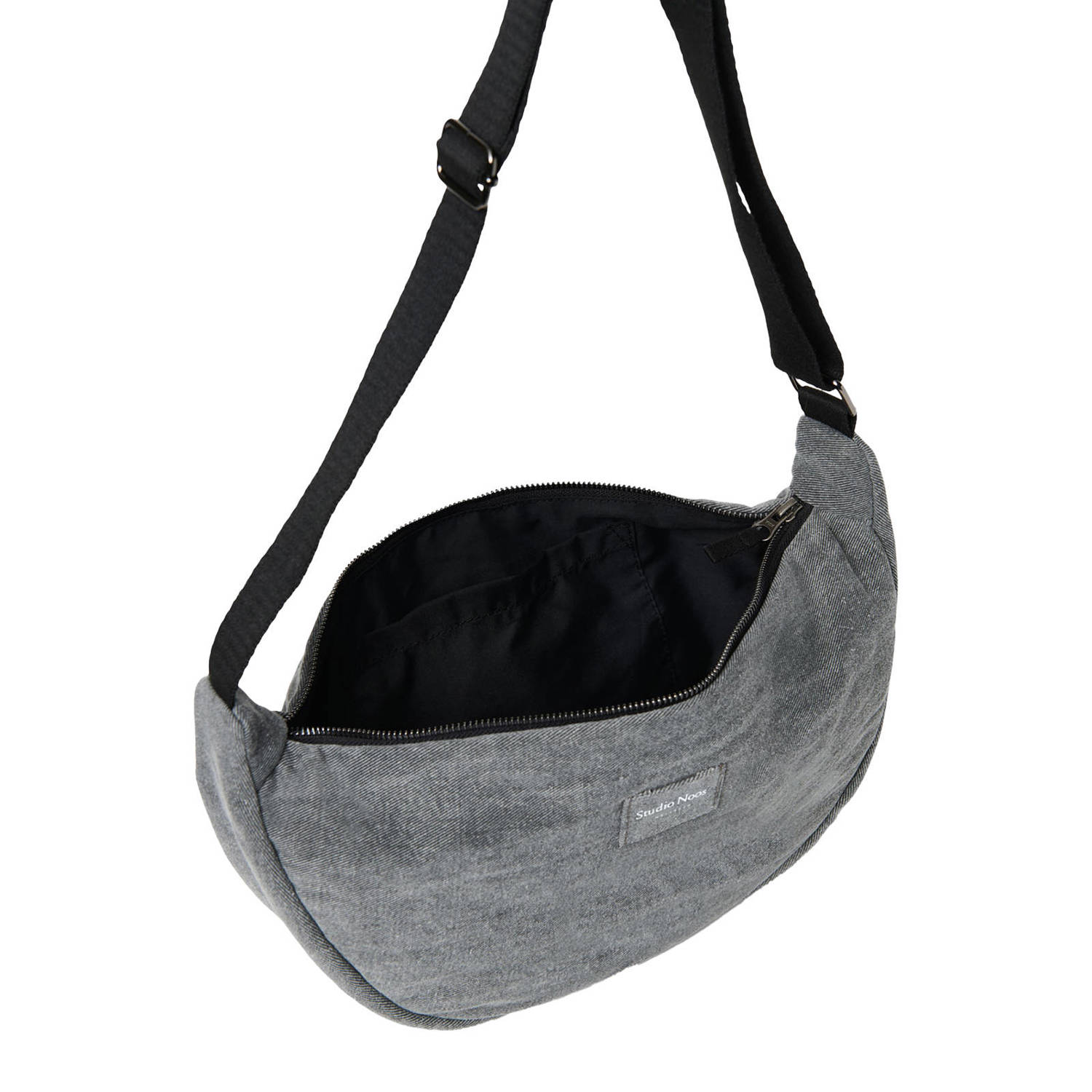 Studio Noos denim crossbody tas Denim Solid grijs