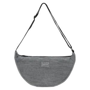 denim crossbody tas Denim Solid grijs