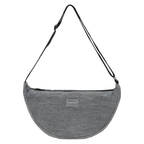 Studio Noos denim crossbody tas Denim Solid grijs afbeelding
