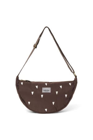 crossbody tas Puffy Hearts bruin