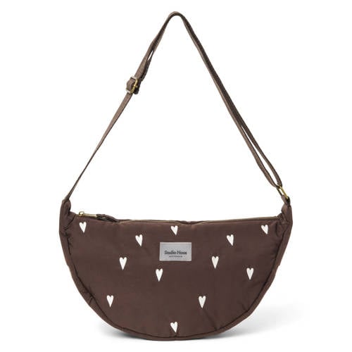 Studio Noos crossbody tas Puffy Hearts bruin afbeelding