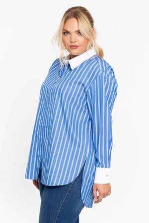 gestreepte blouse blauw