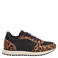 Woden Ronja Cowhair leren sneakers zwart/panter