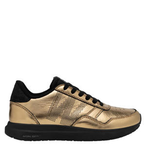 Nicoline Metallic leren sneakers goud
