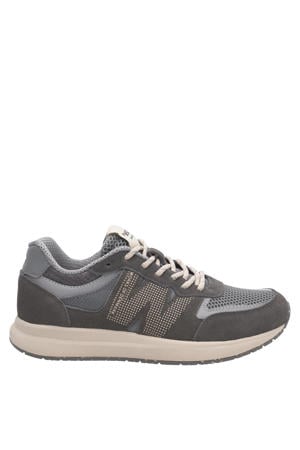 Rigmor Open Mesh suède sneakers donkergrijs