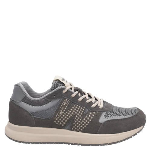 Woden Rigmor Open Mesh suède sneakers donkergrijs afbeelding