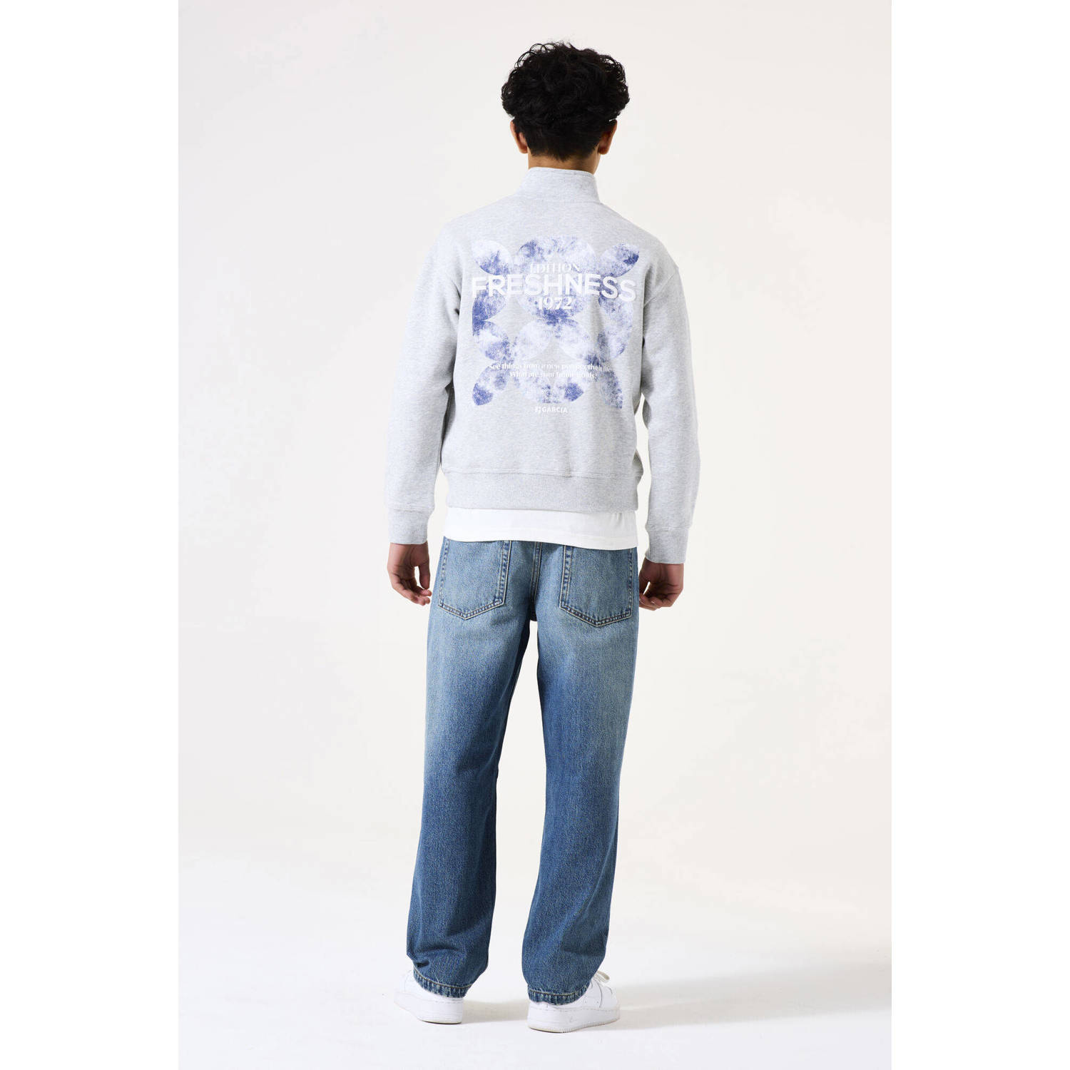 Garcia sweater grijs melange
