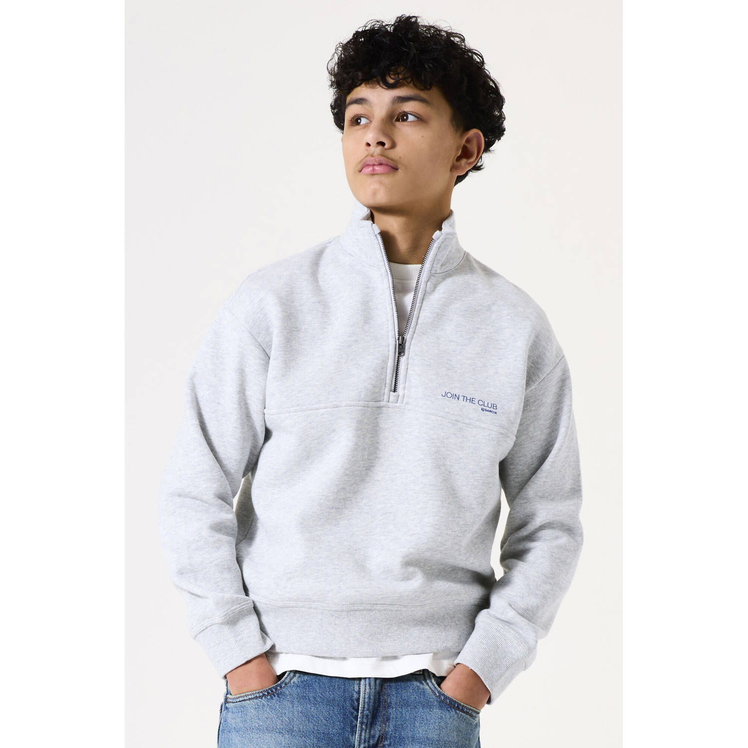 Garcia sweater grijs melange