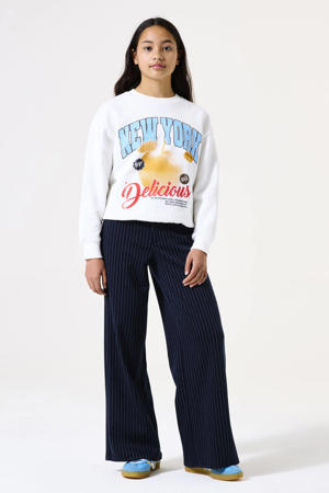 straight pantalon donkerblauw
