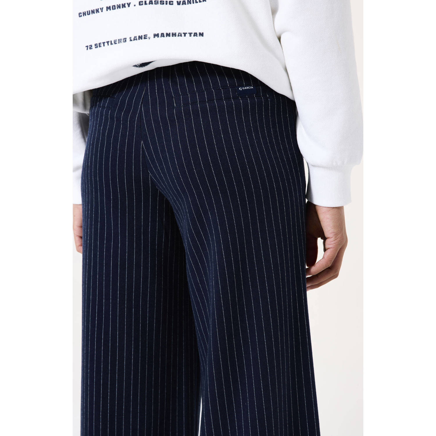 Garcia straight pantalon donkerblauw