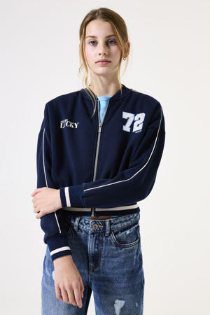 bomber vest donkerblauw