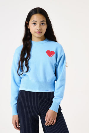 trui blauw fijn gebreid