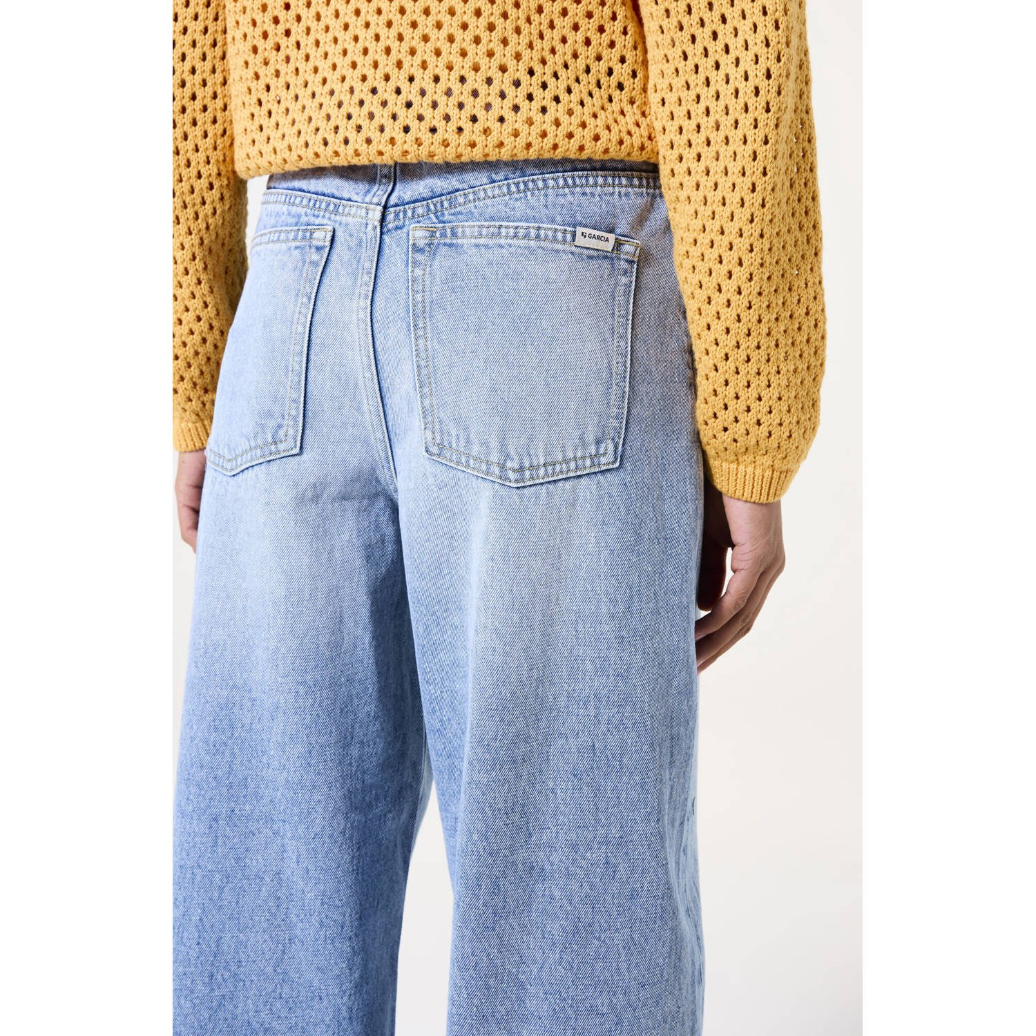 Garcia barrel loose fit jeans light blue denim