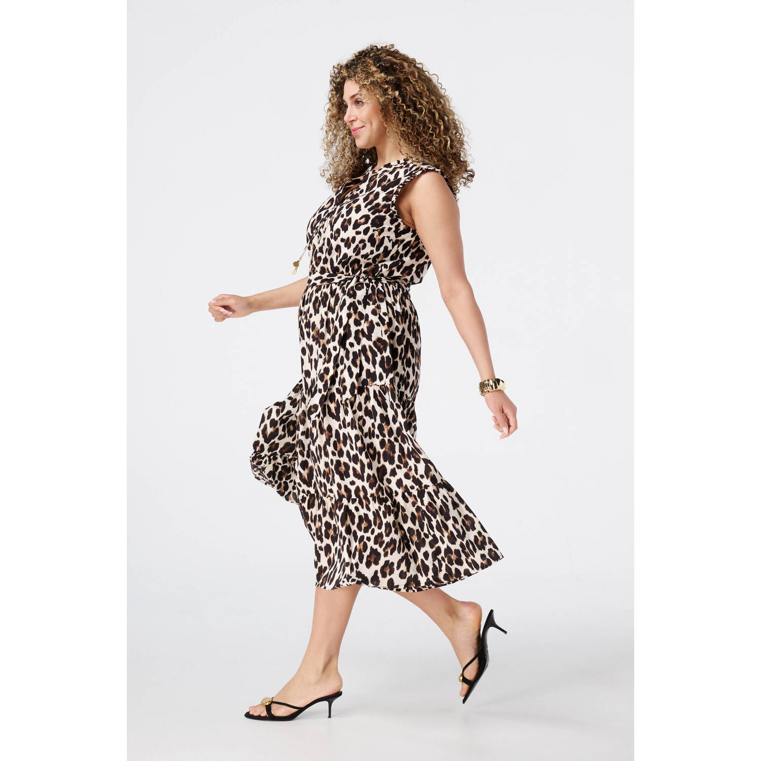 MS Mode zomerjurk bruin