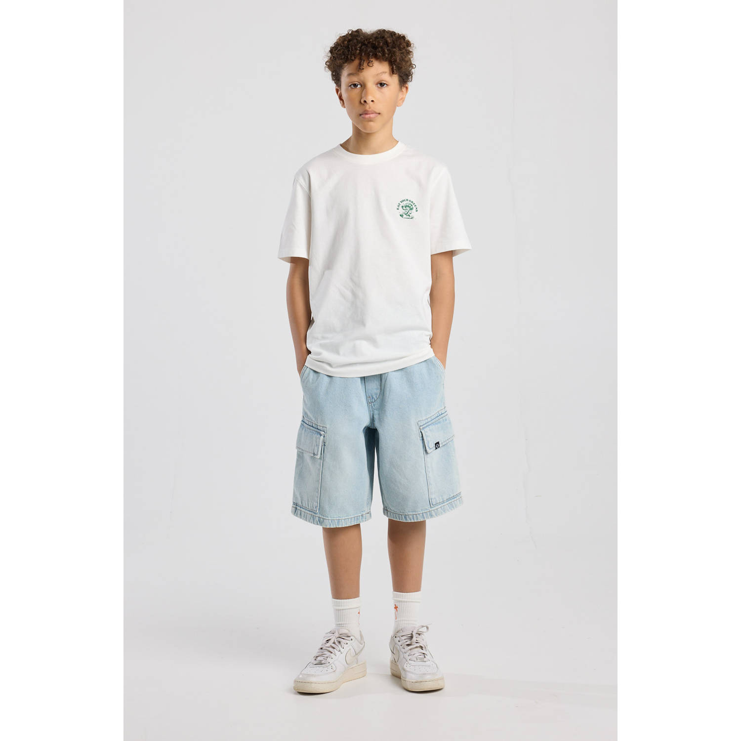 America Today T-shirt wit groen
