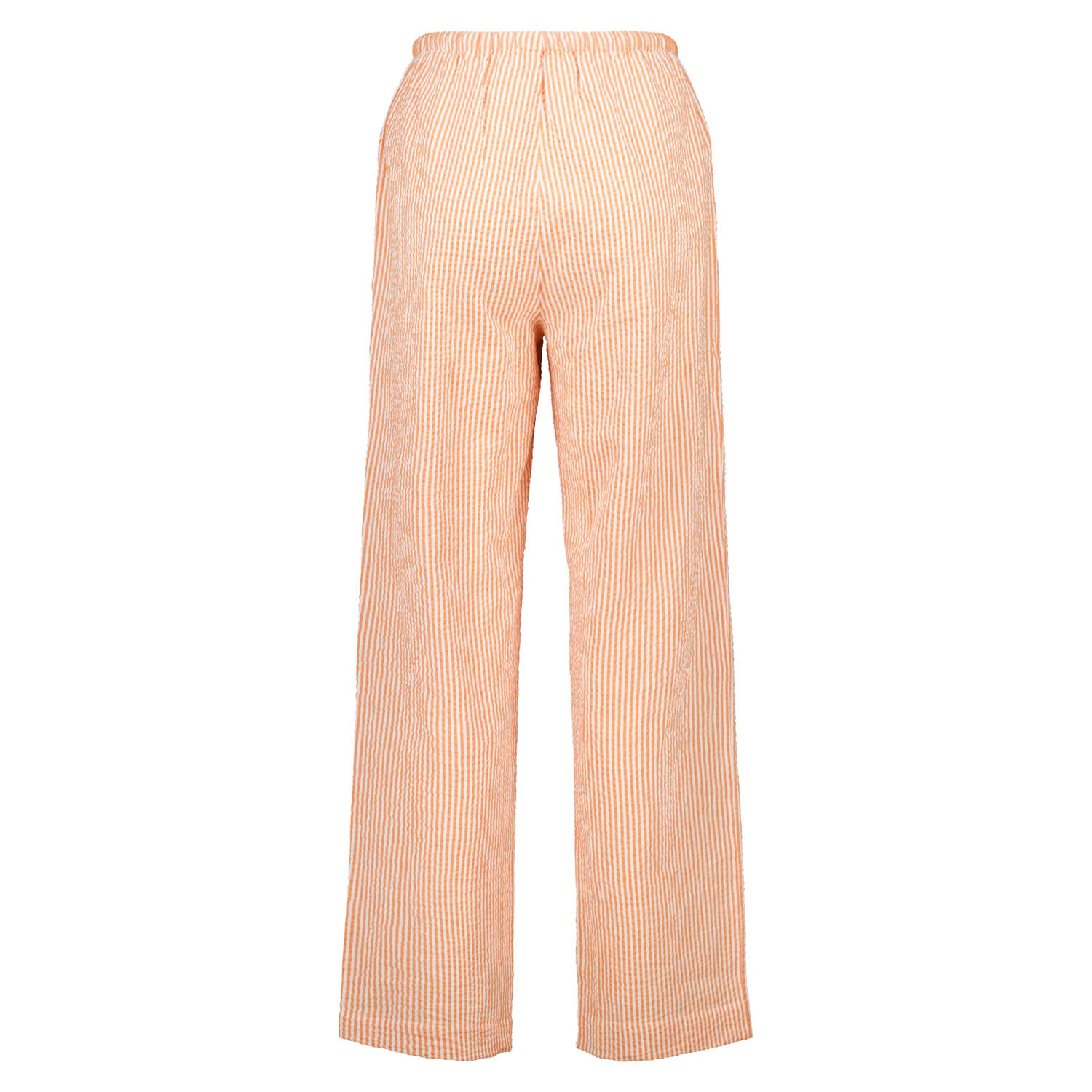 America Today seersucker pyjamabroek Loyce oranje wit