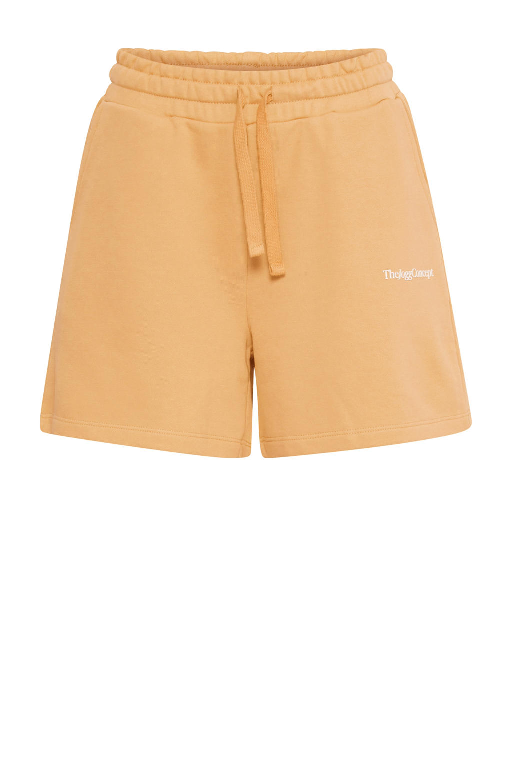 Oranje dames TheJoggConcept short van katoen met regular fit en regular waist
