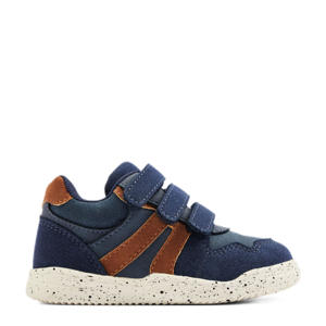   sneakers donkerblauw/cognac