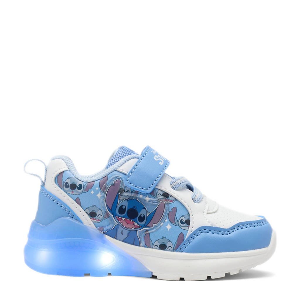 vanHaren Stitch sneakers met lichtjes blauw/wit wehkamp