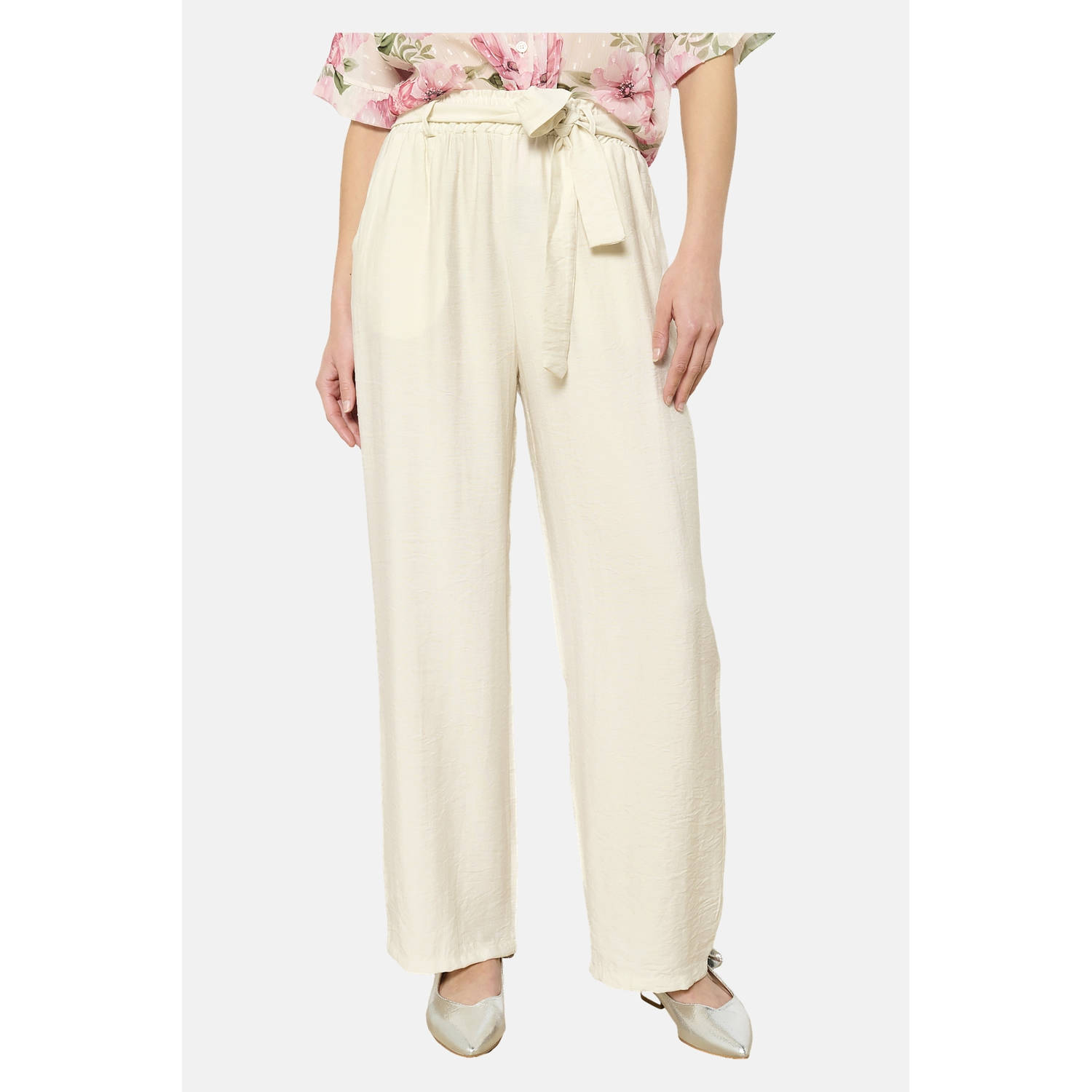 LOLALIZA straight regular waist broek ecru