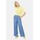 LOLALIZA denim wide leg regular waist broek medium blue denim