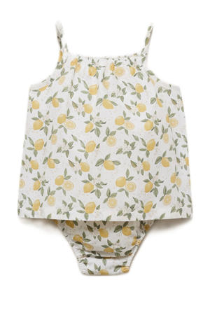 shortama geel/ecru/groen