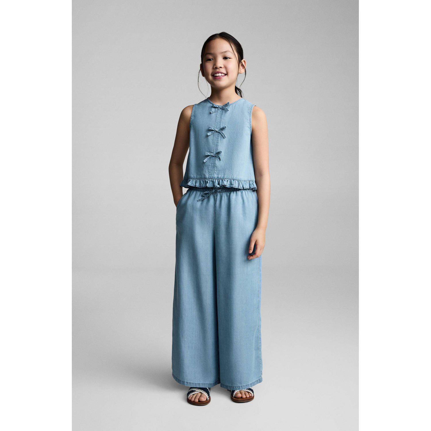 Mango Kids casual broek blauw